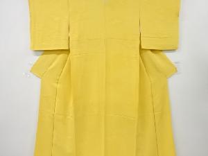 リサイクル　雲に流水・古典柄織り出し一つ紋色無地着物